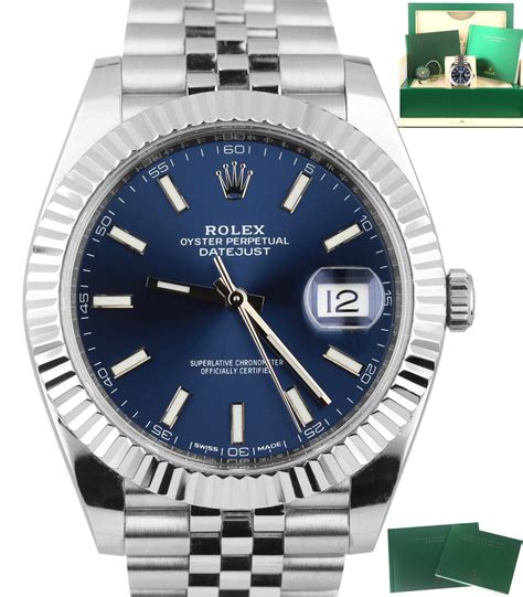 rolex datejust 41 blue jubilee.